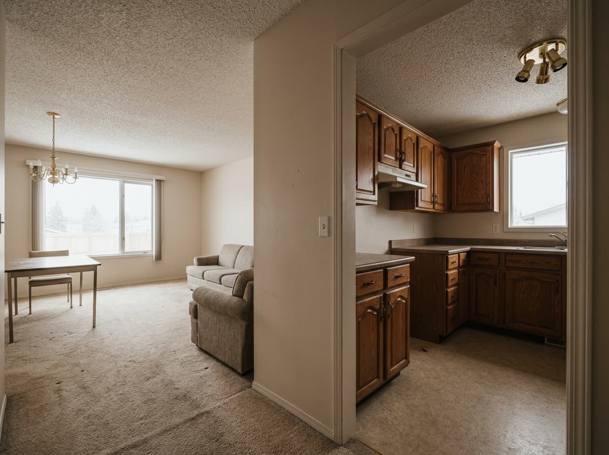Before photo: Renovations project in Cochrane by AM Builders